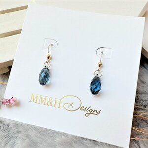 14k Gold-Filled Crystal Briolette Earrings | Handmade in BC
